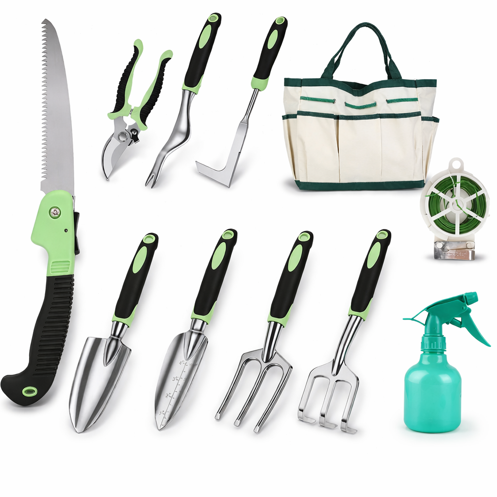 horticulture helper garden tool set 13-Piece Gardening Tool Set – Heavy Duty Hand Tools Kit with Storage B –  Rdy2Gro Soil Systems
