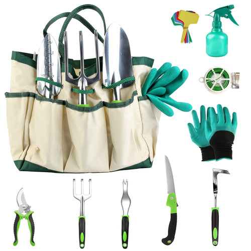13-Piece Gardening Tool Set – Heavy Duty Hand Tools Kit with Storage Bag
